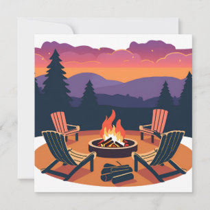 Coucher de soleil au feu de camp