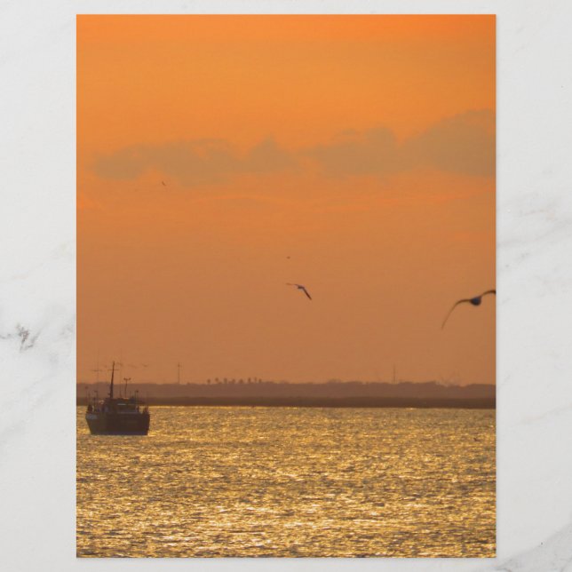 Coucher de soleil au port (Devant)