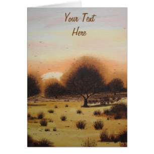 coucher de soleil automne bois Paysage art stylisé
