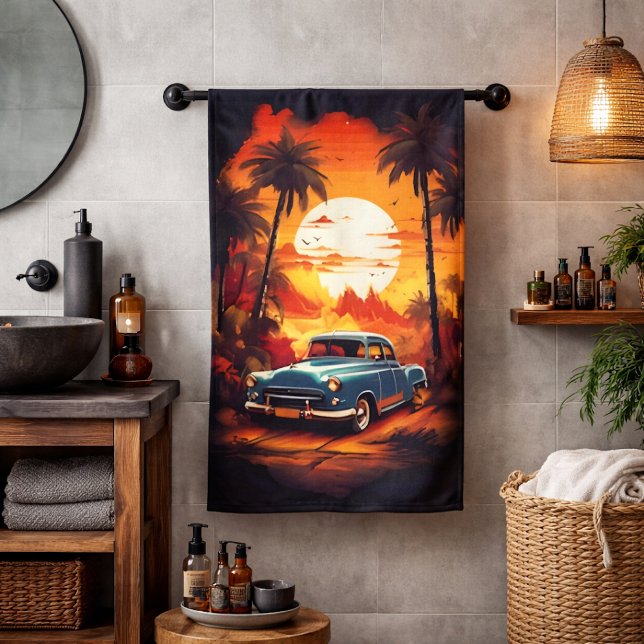 Coucher de soleil avec une voiture ancienne - Cade (Créateur téléchargé)