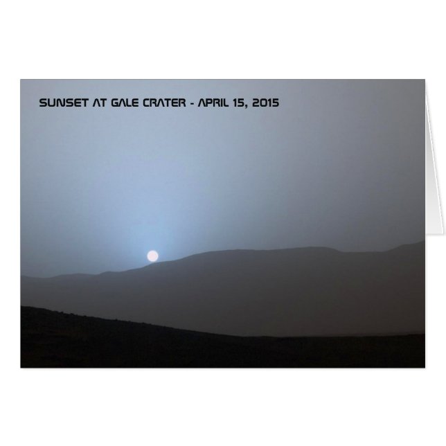 Coucher de soleil bleu martien (Devant horizontal)