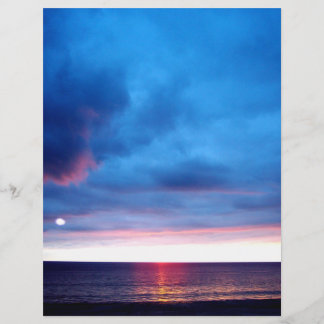 coucher de soleil bleu pittoresque