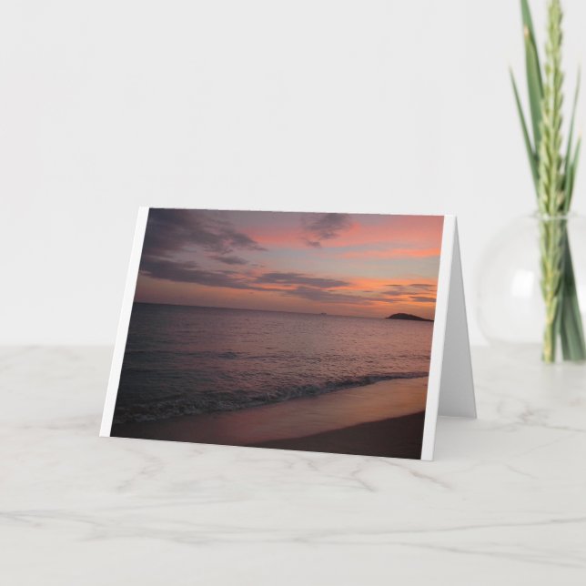 Coucher de soleil, carte (Devant)