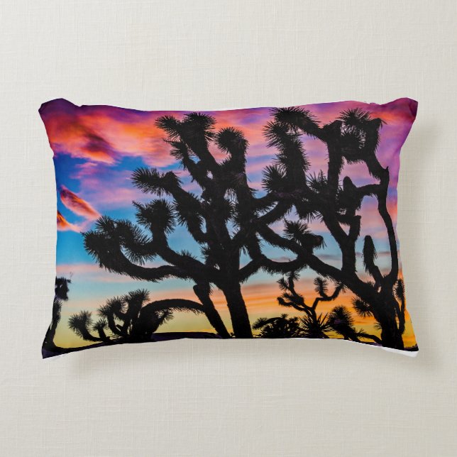 Coucher de soleil coloré Joshua Tree Coussin (Devant)