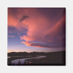 Coucher de soleil dans Hayden Valley Magnet