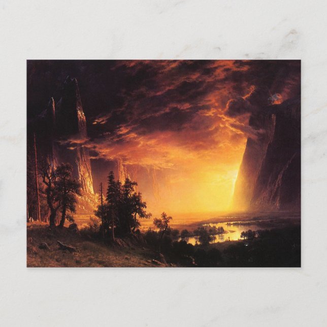 Coucher de soleil dans la carte postale de la vall (Devant)