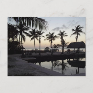 Coucher de soleil dans la carte postale Keys