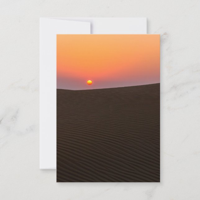 Coucher de soleil dans le désert à Dubaï (Devant)