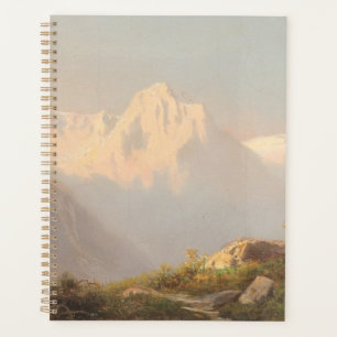 Coucher de soleil dans les montagnes - Carl Lafite