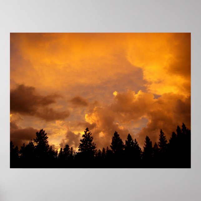 Coucher de soleil dans les Sierras - Impression (Devant)