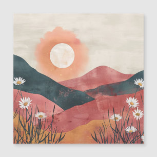 Coucher de soleil de la montagne florale Boho - Na