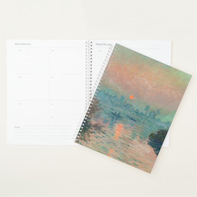 Coucher de soleil de Monet sur la Seine Impression (Devant avec enveloppe)