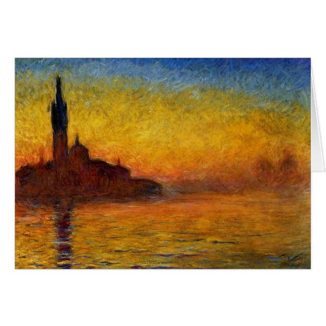 Coucher de soleil de Monet Venise Impressionnisme  (Devant horizontal)