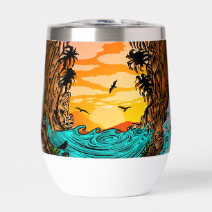 Coucher de soleil de palmier