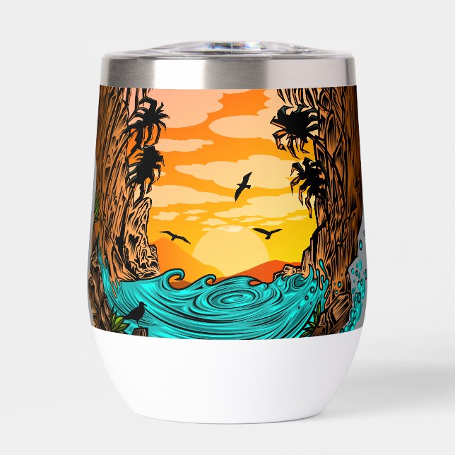 Coucher de soleil de palmier (Avant)