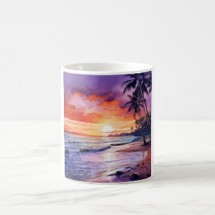 Coucher de soleil de plage tropicale no 1 Mug