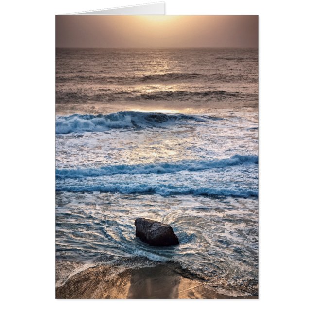 Coucher de soleil délicat sur la plage (Devant)