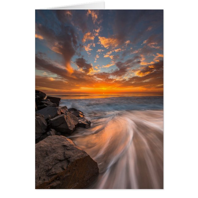 Coucher de soleil depuis la plage de Tamarach (Devant)