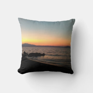 Coucher de soleil d'été GrèceJeter Coussin