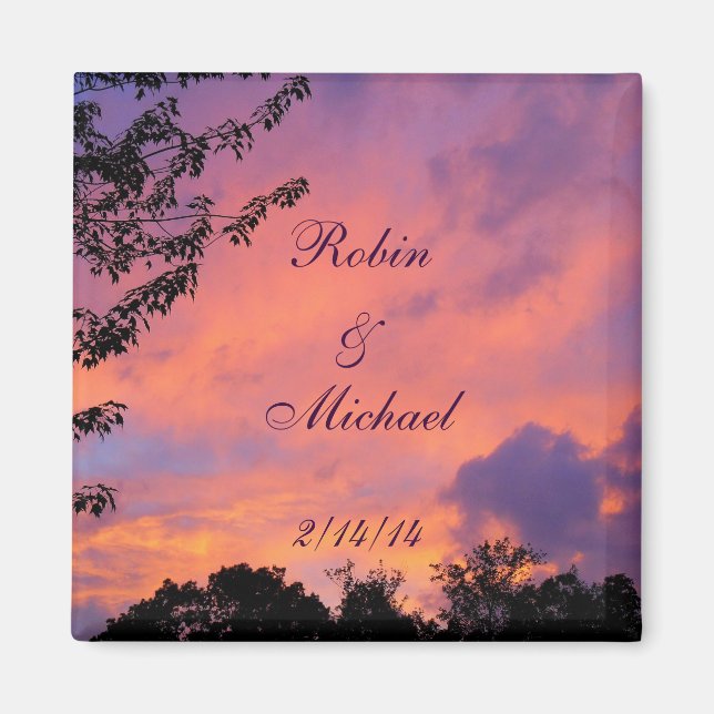 Coucher de soleil d'été Magnets romantiques (Devant)