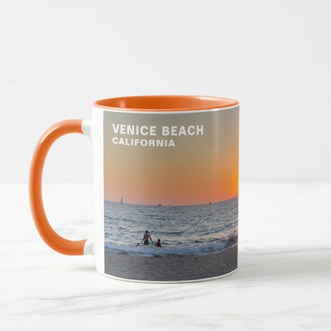 Coucher de soleil d'été - Venice Beach, CA Mug (Gauche)