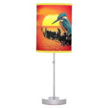 Coucher de soleil d'oiseau jaune