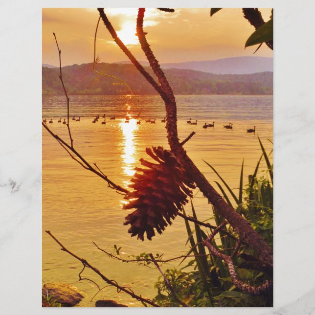 Coucher de soleil du lac Pinecone (Devant)