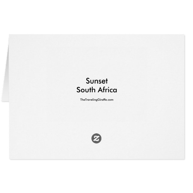 Coucher de soleil en Afrique du Sud (Dos Horizontal)