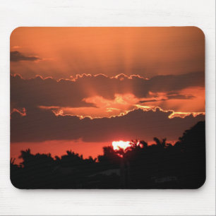 Coucher de soleil en cuivre Tapis de souris