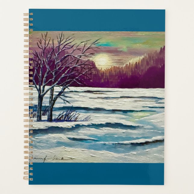 Coucher de soleil en hiver (Devant)
