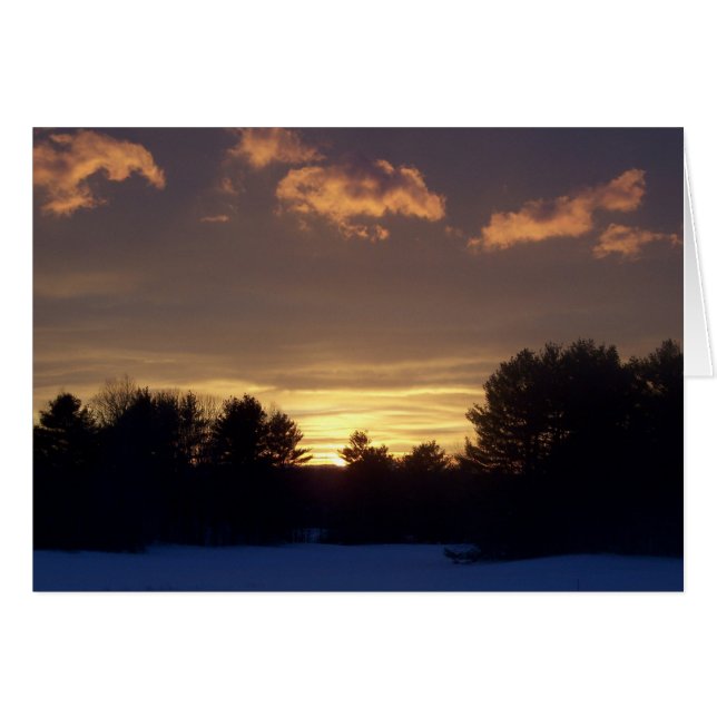 Coucher de soleil en hiver (Devant horizontal)
