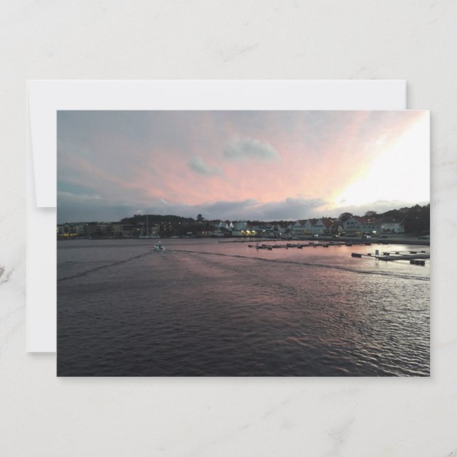 Coucher de soleil en Norvège Carte de voeux (Devant)