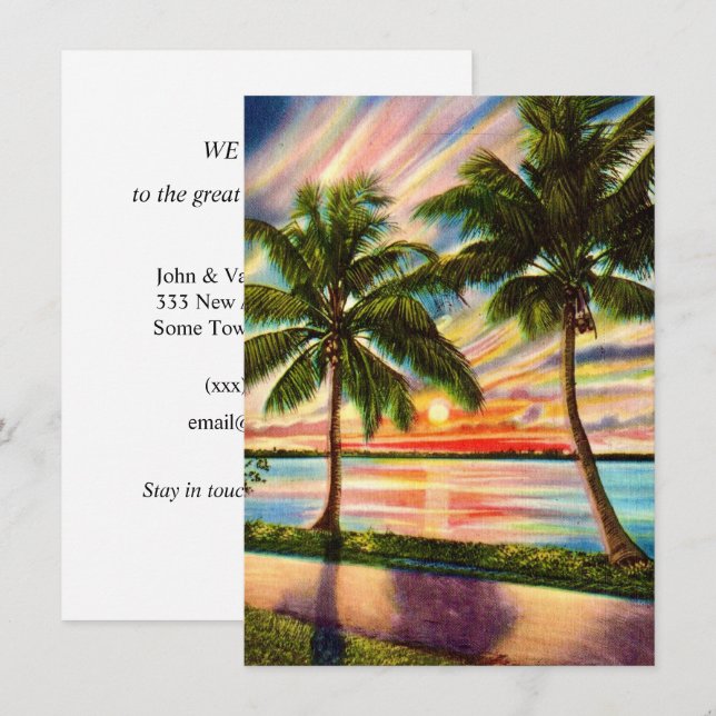 Coucher de soleil époustouflant Annonce de déménag (Devant / Derrière)