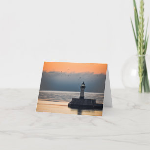 Coucher de soleil et phare