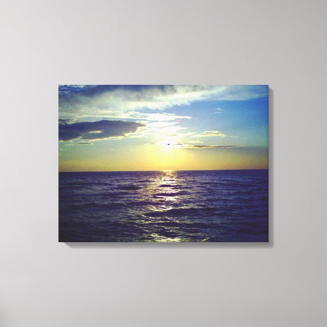 Coucher de soleil Imaginaire 1 sur toile (Recto)