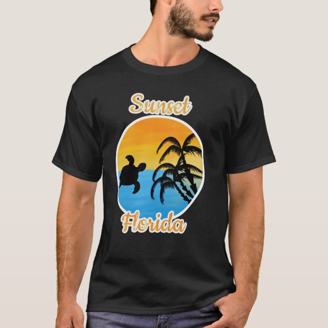 Coucher de soleil mignon en Floride T-shirt (Devant)