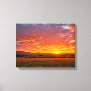 Coucher de soleil n° 2, impression sur toile de la