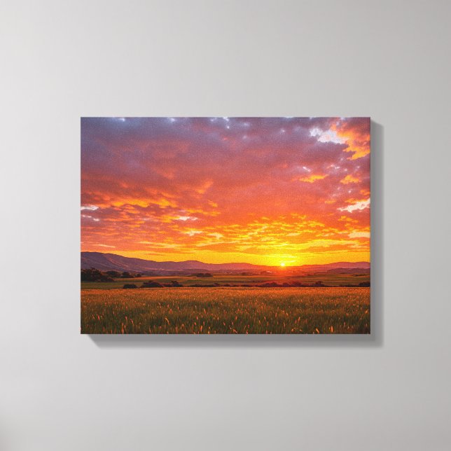 Coucher de soleil n° 2, impression sur toile de la (Recto)