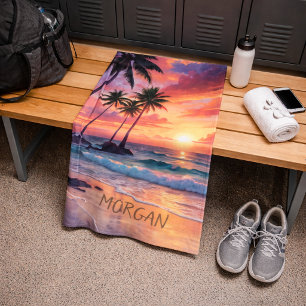 Coucher de soleil personnalisé sur une plage tropi