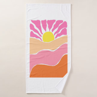Coucher de soleil rose pâle et orange bohème