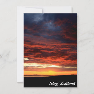 Coucher de soleil sur Islay, carte écossaise
