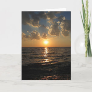 Coucher de soleil sur la carte de voeux Lake Super