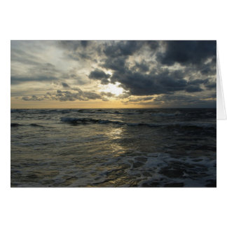 Coucher de soleil sur la carte mer