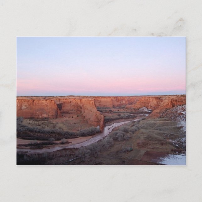 Coucher de soleil sur la carte postale Canyon de C (Devant)