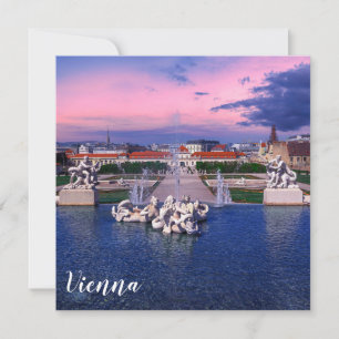 Coucher de soleil sur la fontaine de Vienne