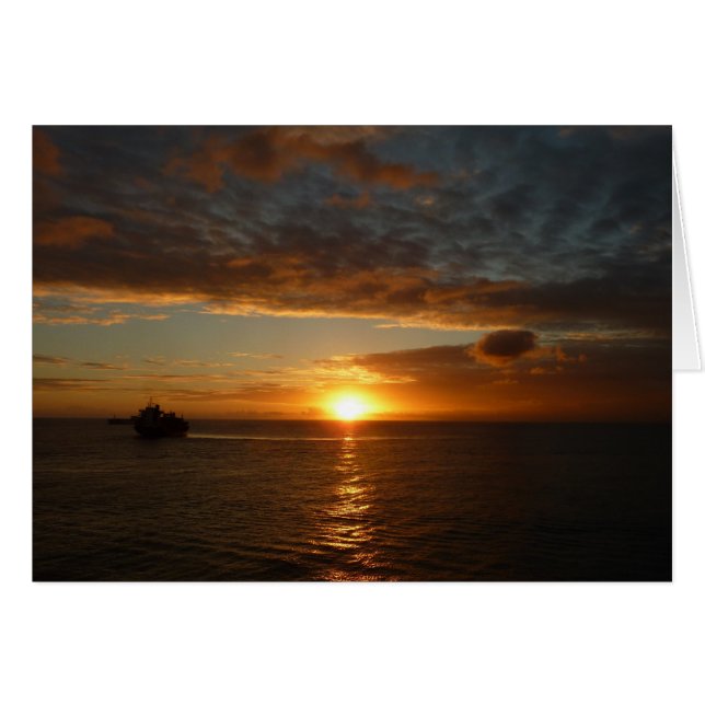 Coucher de soleil sur la mer II (Devant horizontal)