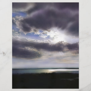 Coucher de soleil sur la peinture d'aquarelle du l