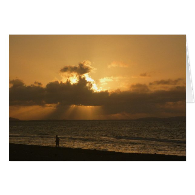 coucher de soleil sur la plage (Devant horizontal)