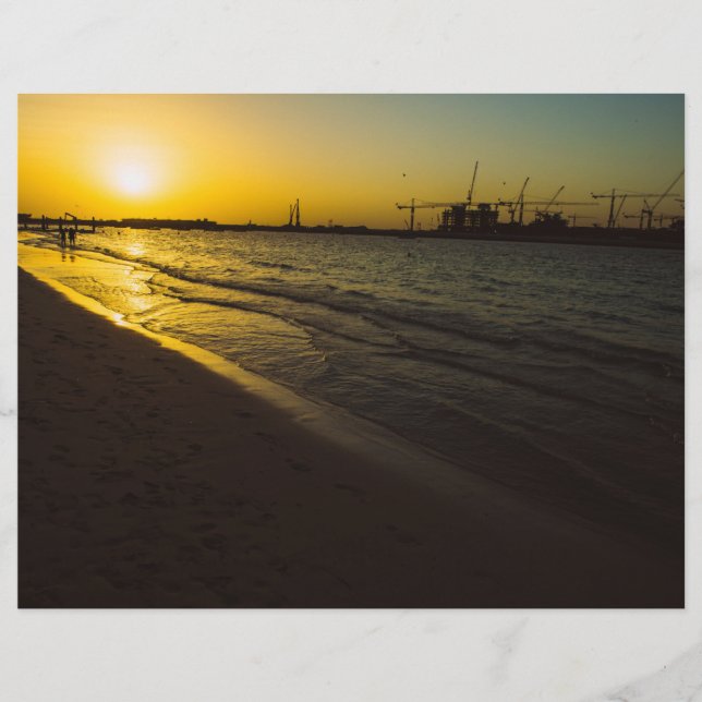 coucher de soleil sur la plage de Dubaï (Devant)