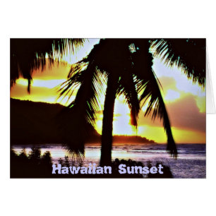 Coucher de soleil sur la plage d'Hawaii